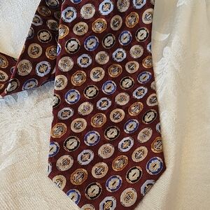 Stefano Ricci Brown and Blue Patterned Tie